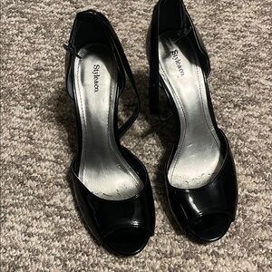 Style & Co Black Heels Patent Leather Pumps